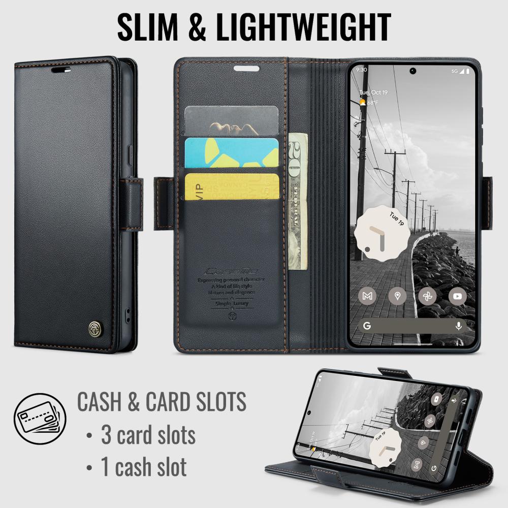 CASEME CASEME Google Pixel 11 Pro XL Fodral RFID Läder Svart