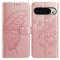  Google Pixel 10 Pro XL/ 9 Pro XL Fodral Fjäril Tryck Roséguld