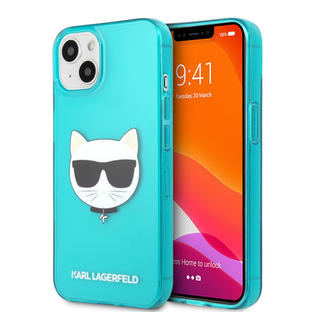 Karl Lagerfeld Karl Lagerfeld iPhone 13 Skal TPU Choupette Fluorescent Blå
