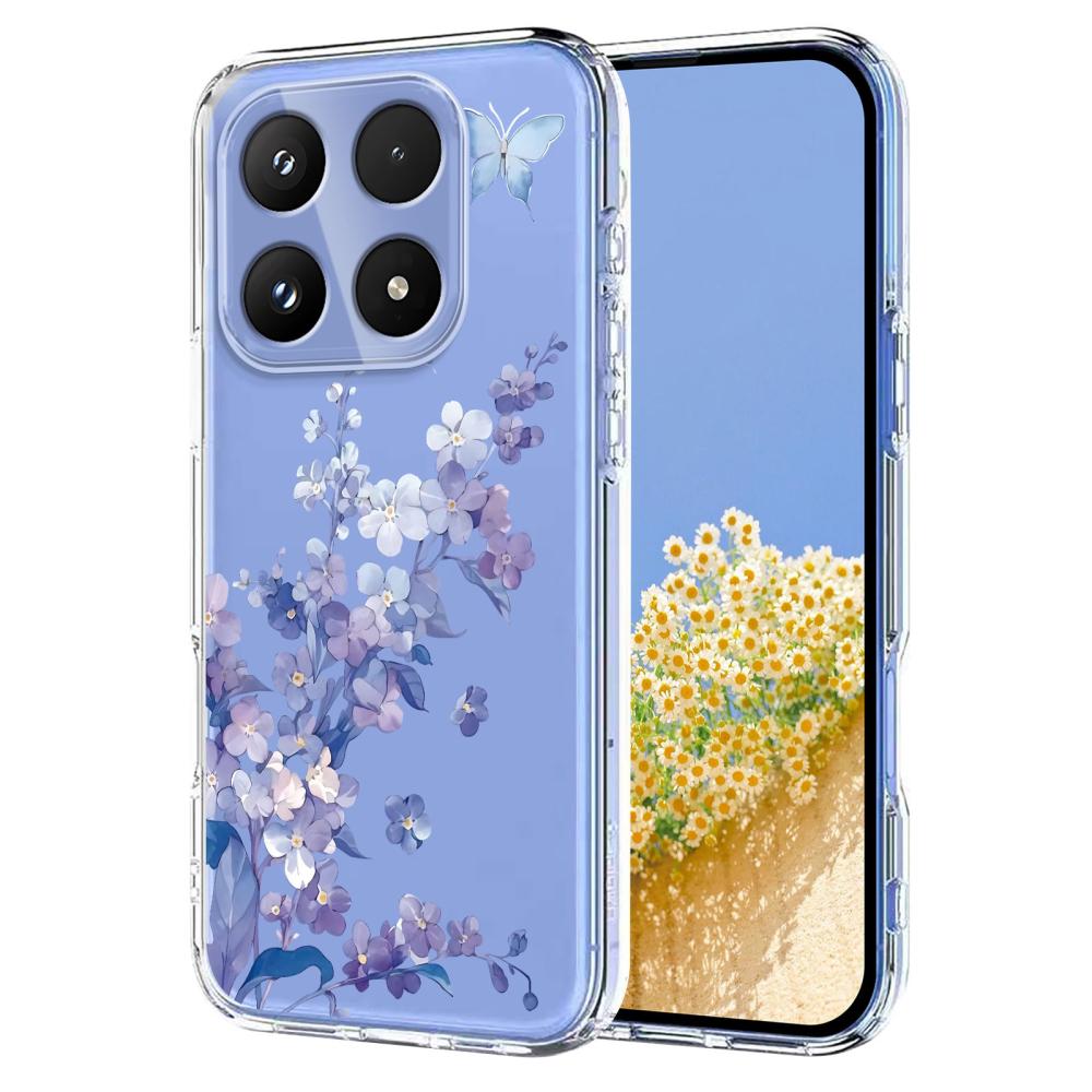  Xiaomi 17 Skal TPU Blommor Violer