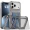  iPhone 17 Pro Max Skal Kickstand Med Kortfack Tonad Svart