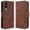  Samsung Galaxy S25 Edge Fodral Med Avtagbart Kortfodral Brun