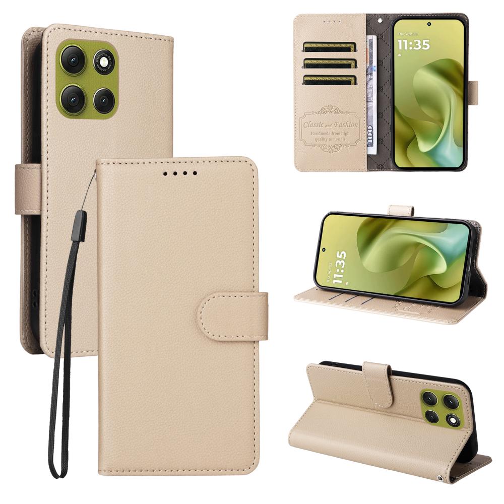  Motorola Moto G86 Power / G86 5G Fodral Läder Beige