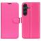  Samsung Galaxy S25 Fodral Litchi Läder Rosa