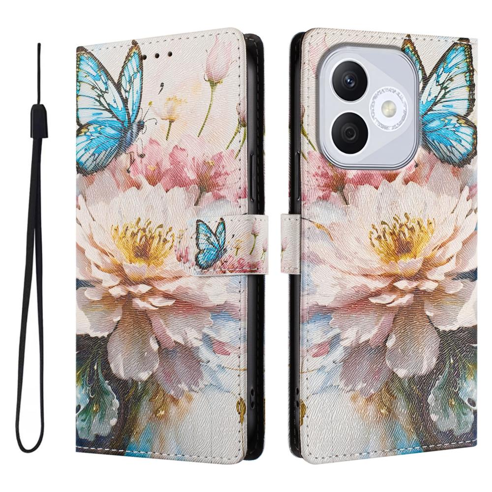  Honor 400 Lite Fodral Med Tryck Blommor / Fjäril