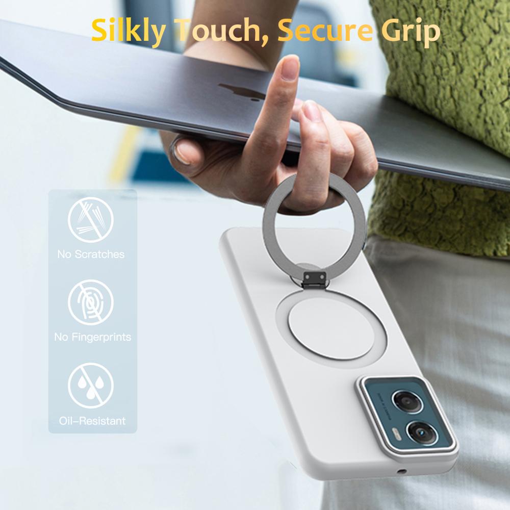 Motorola Moto G06/G06 Power Skal MagSafe Kickstand Hybrid Vit