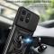  Motorola Edge 50 Pro 5G CamShield Armor Hybrid Ring Skal Svart