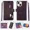  iPhone 15 Plus Multifunktionellt Fodral Lila