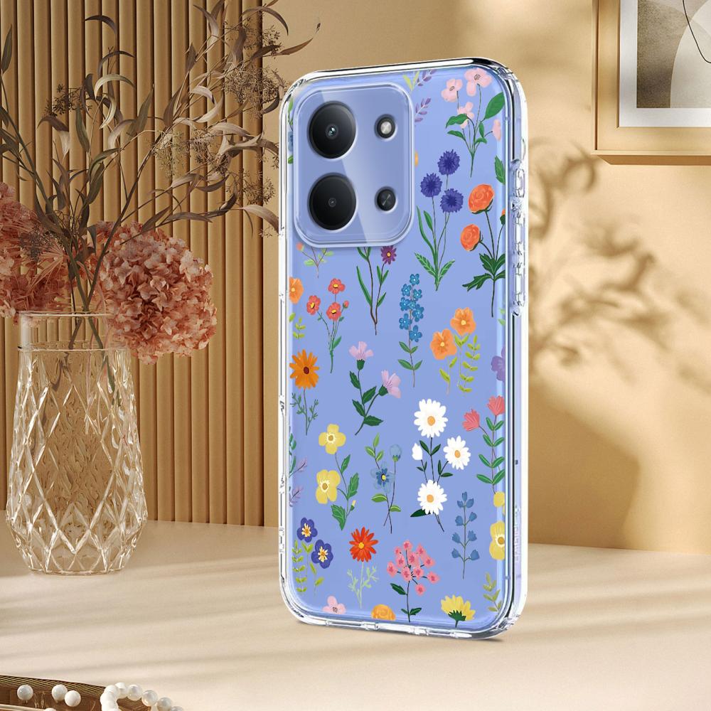 Xiaomi Redmi 15C Skal Med Tryck Blommor