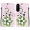  Samsung Galaxy A27 5G Fodral Läder Blommor Rosa/Vit