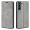  Samsung Galaxy S23 Plus Flip Fodral Skin Touch Grå