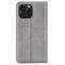  iPhone 16 Pro Fodral Flip Läder Grå