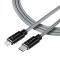 Tactical Tactical 30cm 20W MFi USB-C - Lightning Laddkabel Nylon Grå
