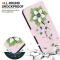  Samsung Galaxy A27 5G Fodral Läder Blommor Rosa/Vit