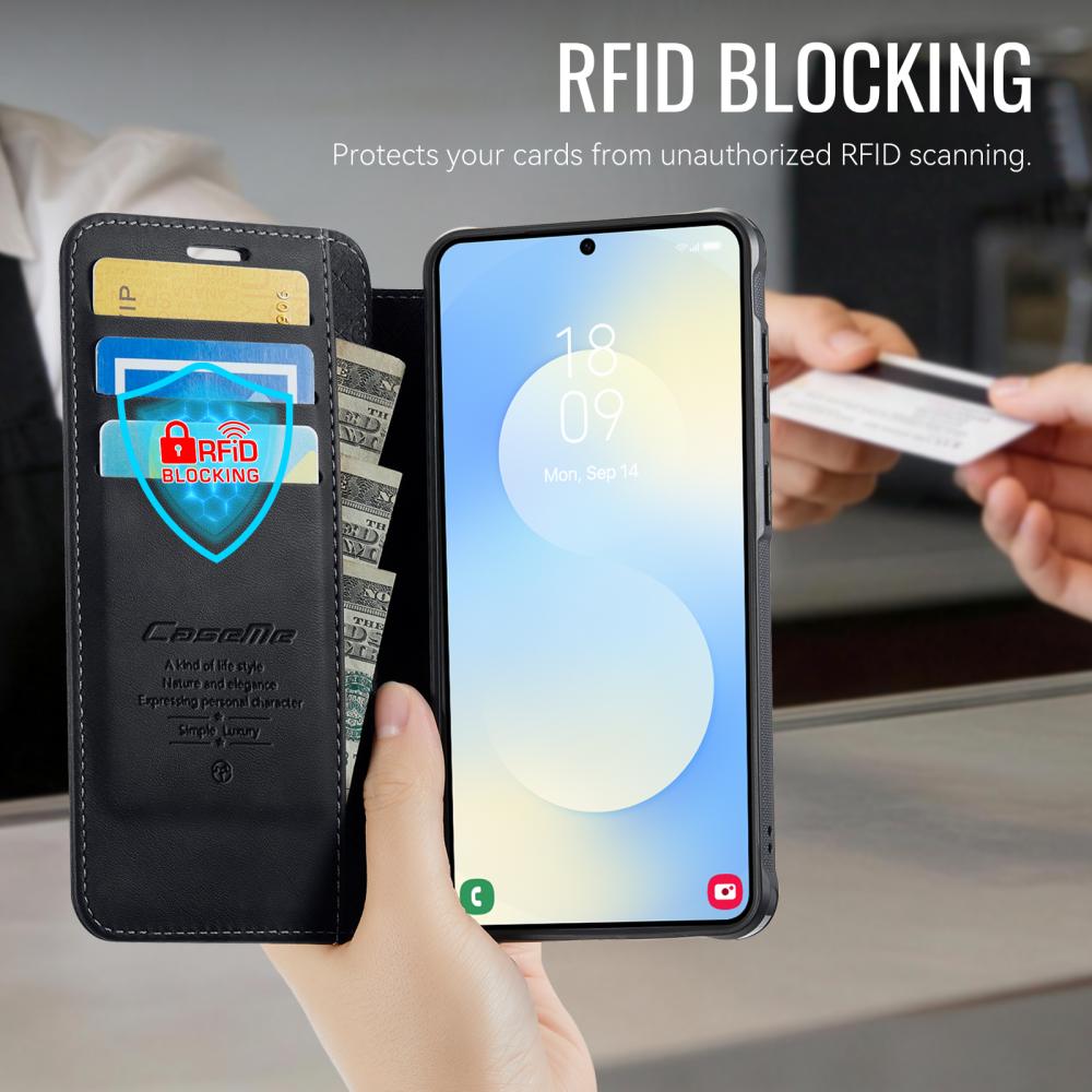 CASEME CASEME Samsung Galaxy S26 Plus Skal RFID Plånbok Svart