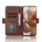 Motorola Edge 50 Ultra 5G Fodral Med Avtagbart Kortfodral Brun