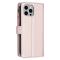  iPhone 15 Pro Max 9-Kort Multifunktionellt Läder Fodral Roséguld