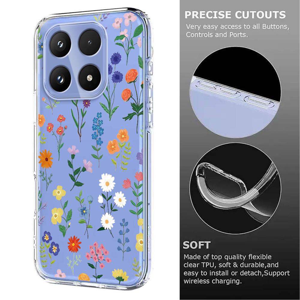  Xiaomi 17 Skal TPU Blommor Prästkragar