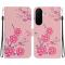  Samsung Galaxy A27 5G Fodral Läder Blommor Rosa