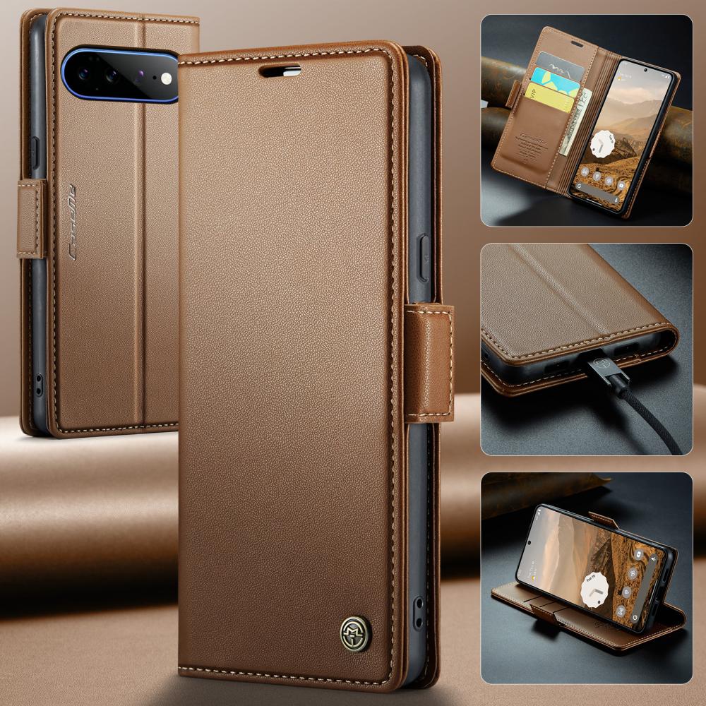 CASEME CASEME Google Pixel 11 Pro XL Fodral RFID Läder Brun