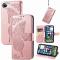  iPhone 17e / 16e Fodral Med Fjäril Tryck Roséguld