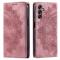  Samsung Galaxy A55 5G Fodral Mandala Flip Läder Roséguld