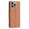  iPhone 15 Pro Max Fodral Litchi Shark Läder Brun