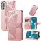  Motorola Moto G52/G82 Fodral Fjäril Tryck Roséguld