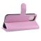  iPhone 11 Pro Fodral Litchi Läder Ljus Rosa