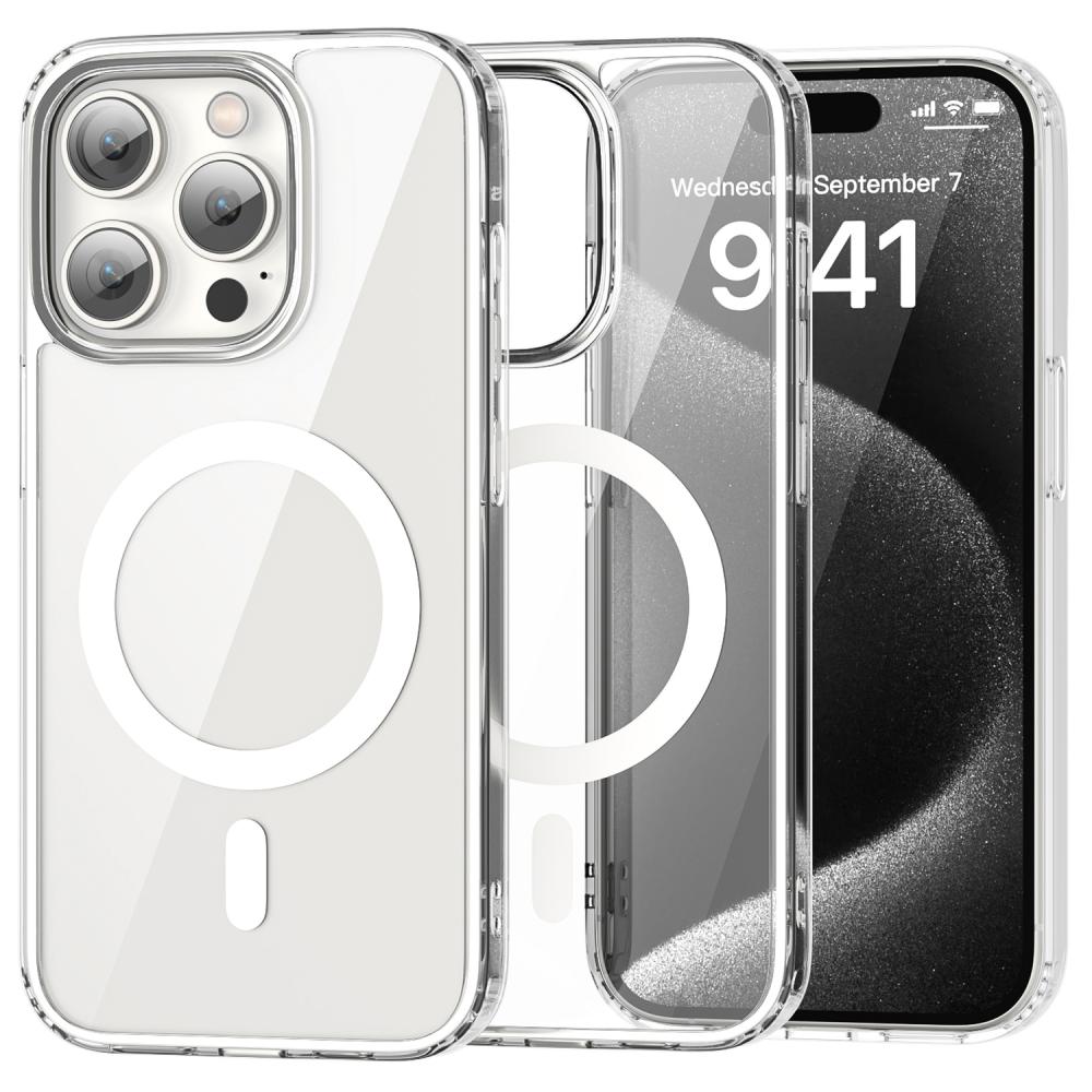 ColorPop ColorPop iPhone 15 Pro Max Skal CH MagSafe Transparent/Vit