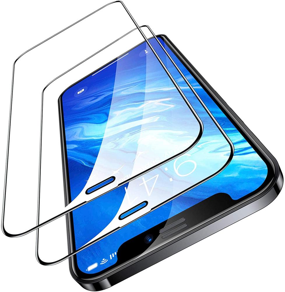  iPhone 12 - 2-Pack Heltäckande Skärmskydd i Härdat Glas
