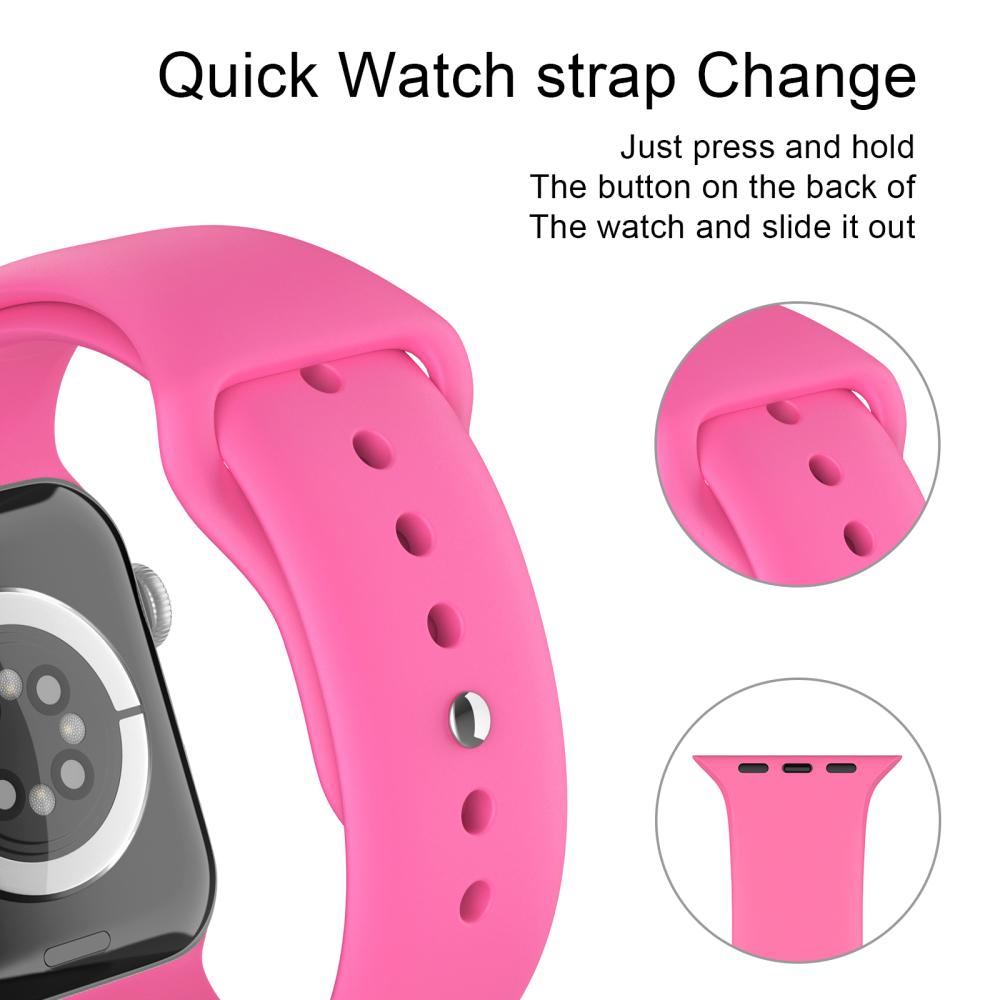 ColorPop Apple Watch 38/40/41/42 mm Silikon Armband (S/M) Hot Pink