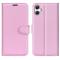  Samsung Galaxy A07 Fodral Litchi Läder Ljus Rosa