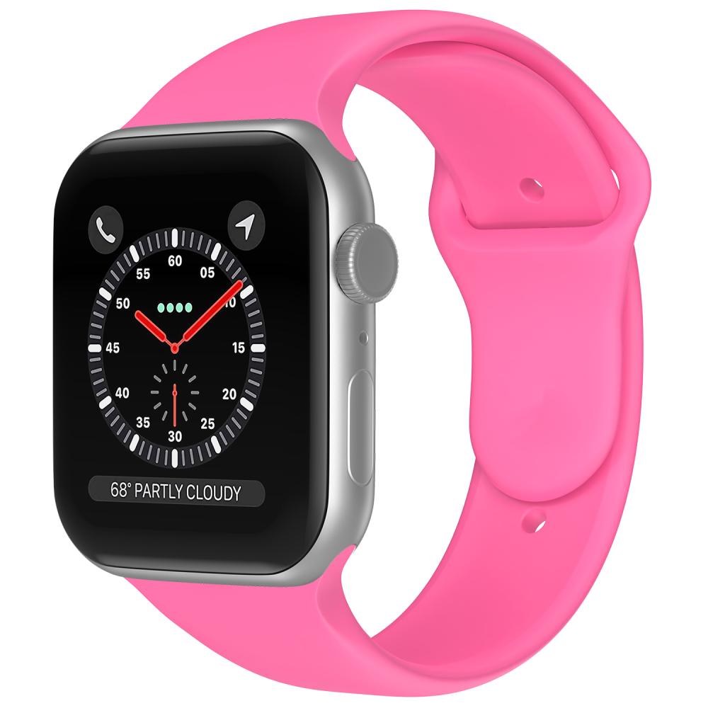 ColorPop Apple Watch 42/44/45/46/49 mm Silikon Armband (S/M) Hot Pink