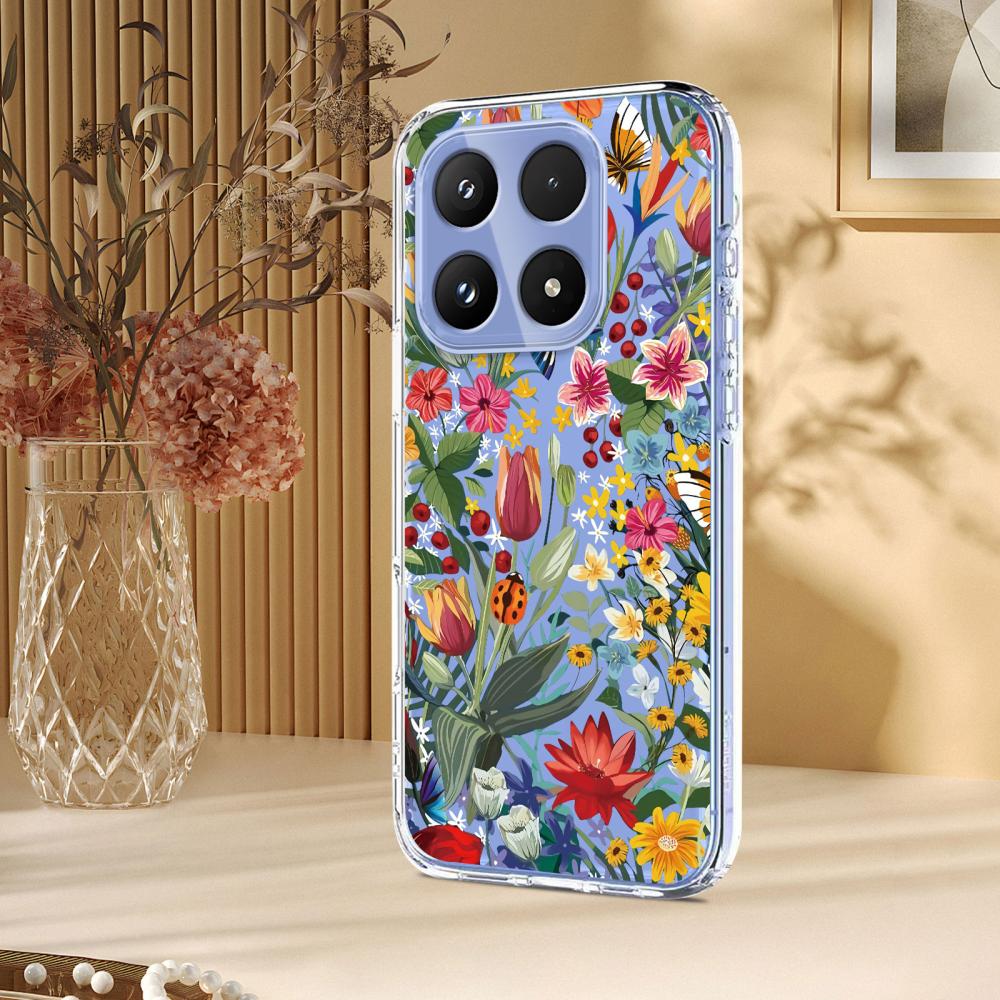  Xiaomi 17 Skal TPU Blommor Liljor