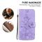  Samsung Galaxy A27 5G Fodral Läder Blommor Lila