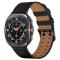  Samsung Galaxy Watch 8 46/44/40 mm Armband Äkta Läder Svart