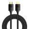 BASEUS Baseus 2m 8K 60Hz HD HDMI - HDMI 2.1 Nylon Kabel Svart