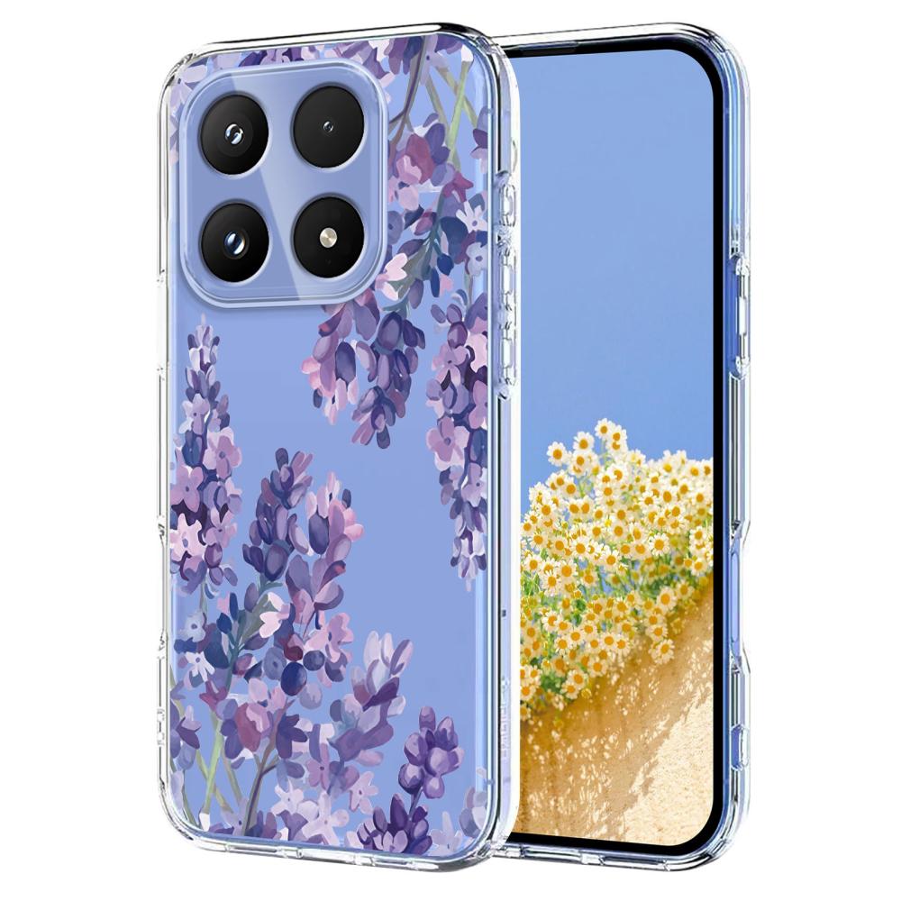  Xiaomi 17 Skal TPU Blommor Blåregn