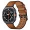  Samsung Galaxy Watch 8 46/44/40 mm Armband Äkta Läder Brun