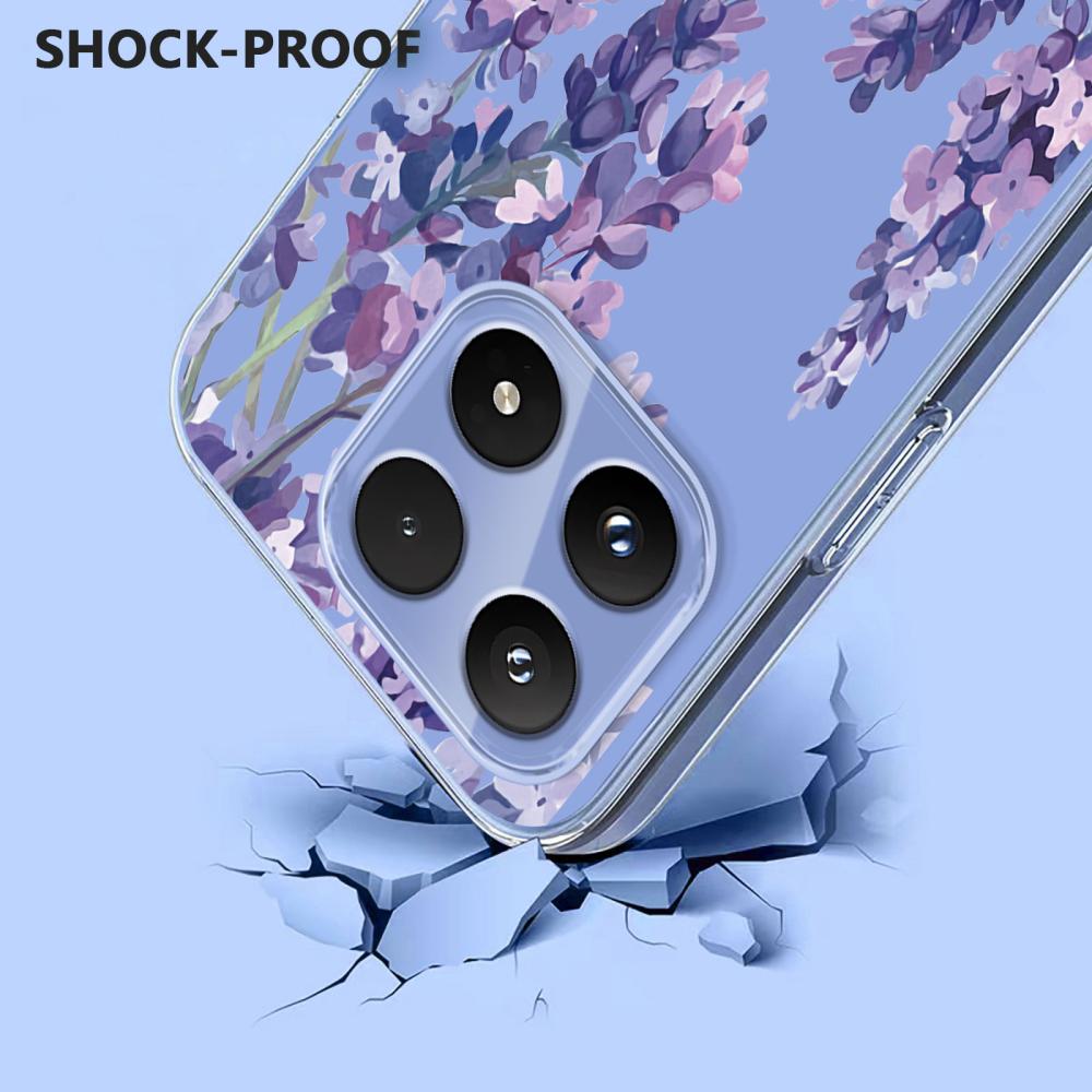  Xiaomi 17 Skal TPU Blommor Blåregn