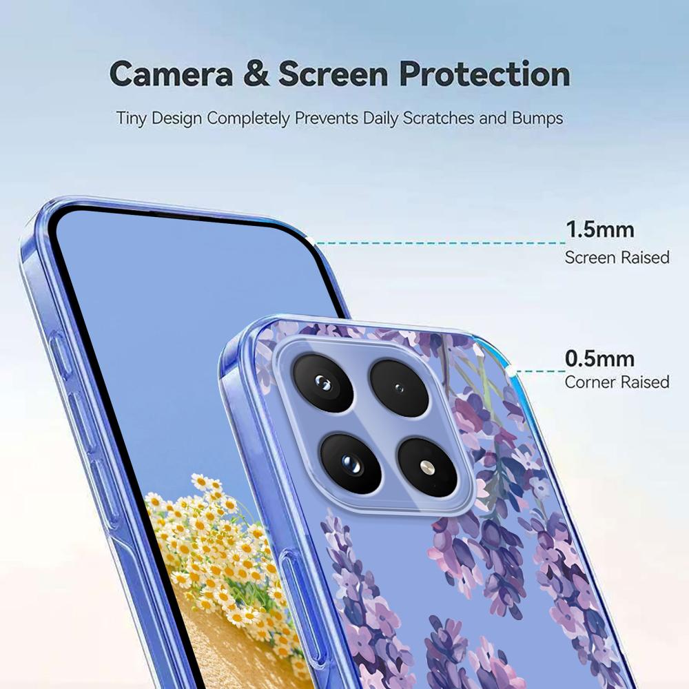  Xiaomi 17 Skal TPU Blommor Blåregn