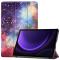  Samsung Galaxy Tab S9 FE Fodral Tri-Fold Läder Cosmic Space