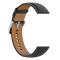  Äkta Läder Armband Smartwatch (22 mm) Svart