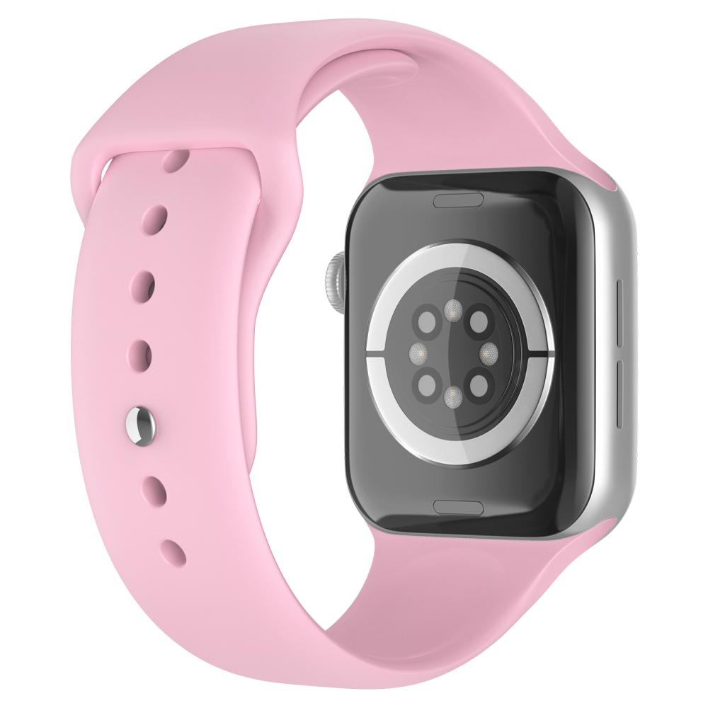 ColorPop Apple Watch 42/44/45/46/49 mm Silikon Armband (M/L) Ljus Rosa