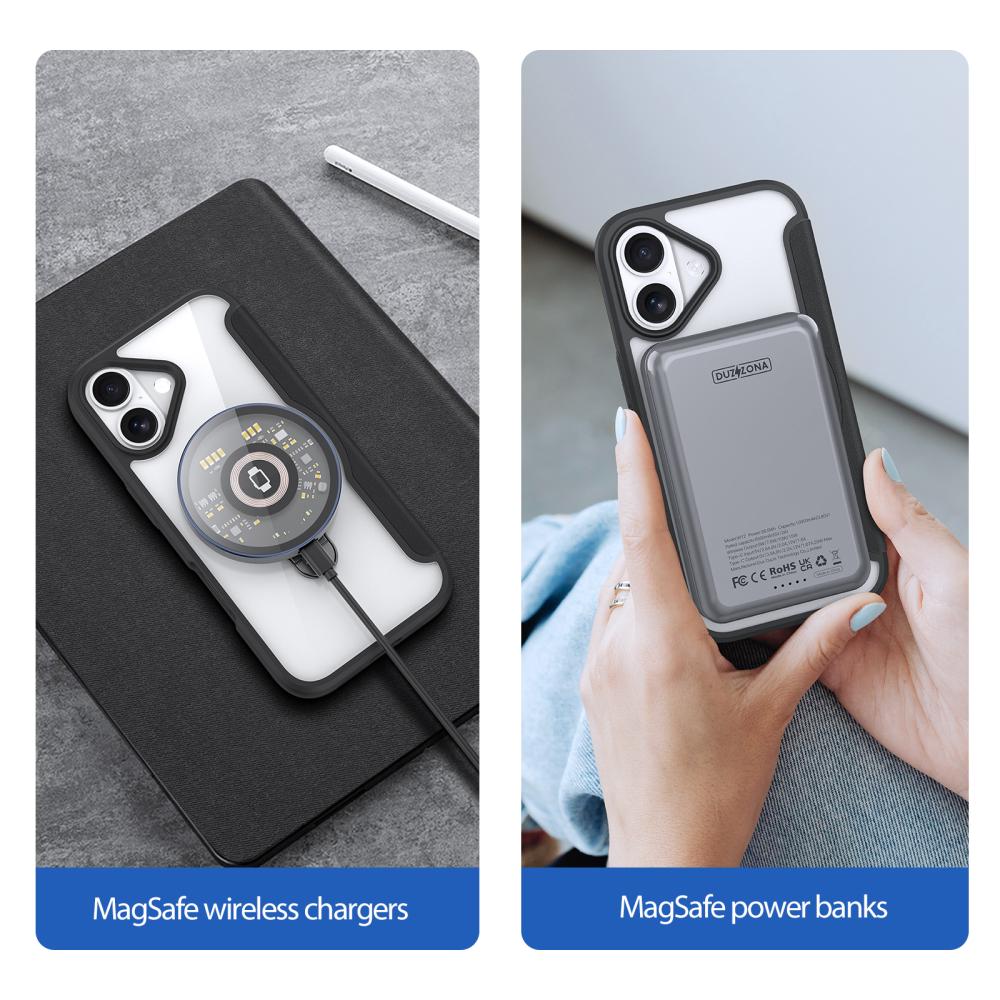 DUX DUCIS DUX DUCIS iPhone 17 Fodral MagSafe Kickstand Skin X Pro Svart
