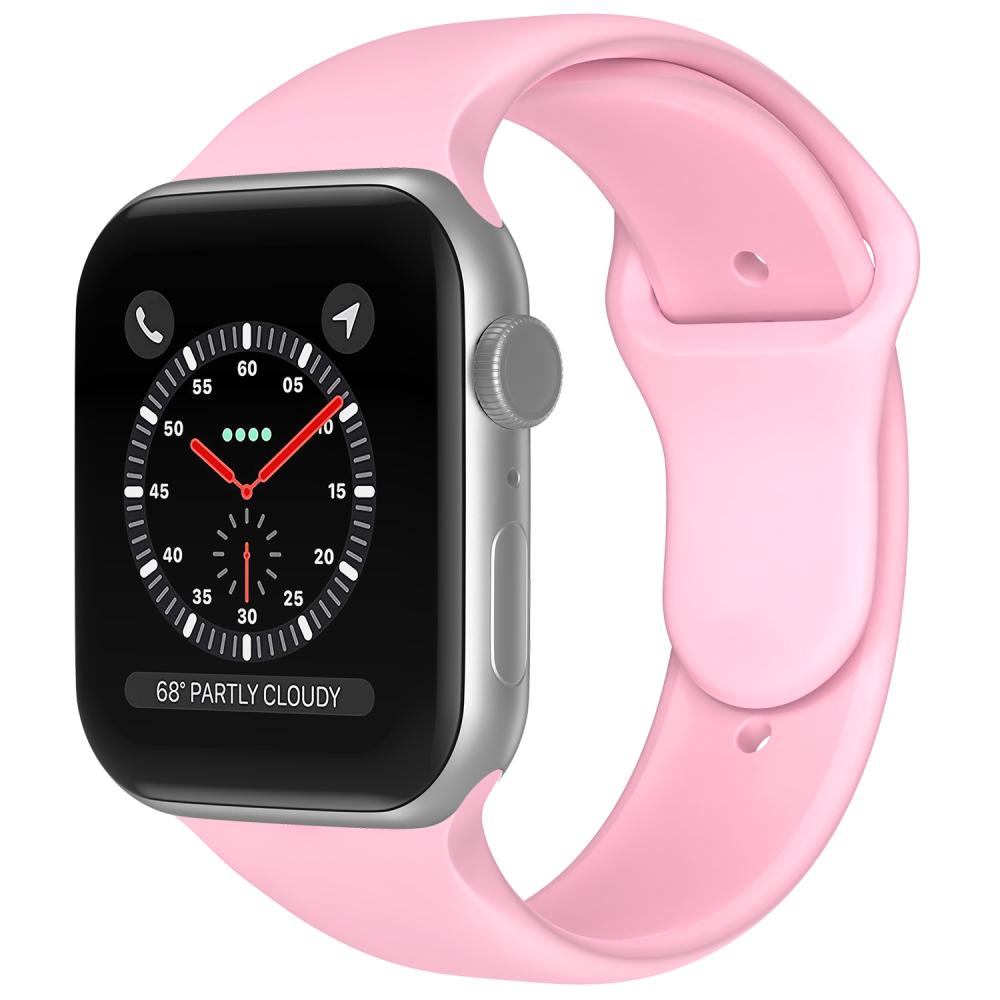 ColorPop Apple Watch 38/40/41/42 mm Silikon Armband (S/M) Ljus Rosa