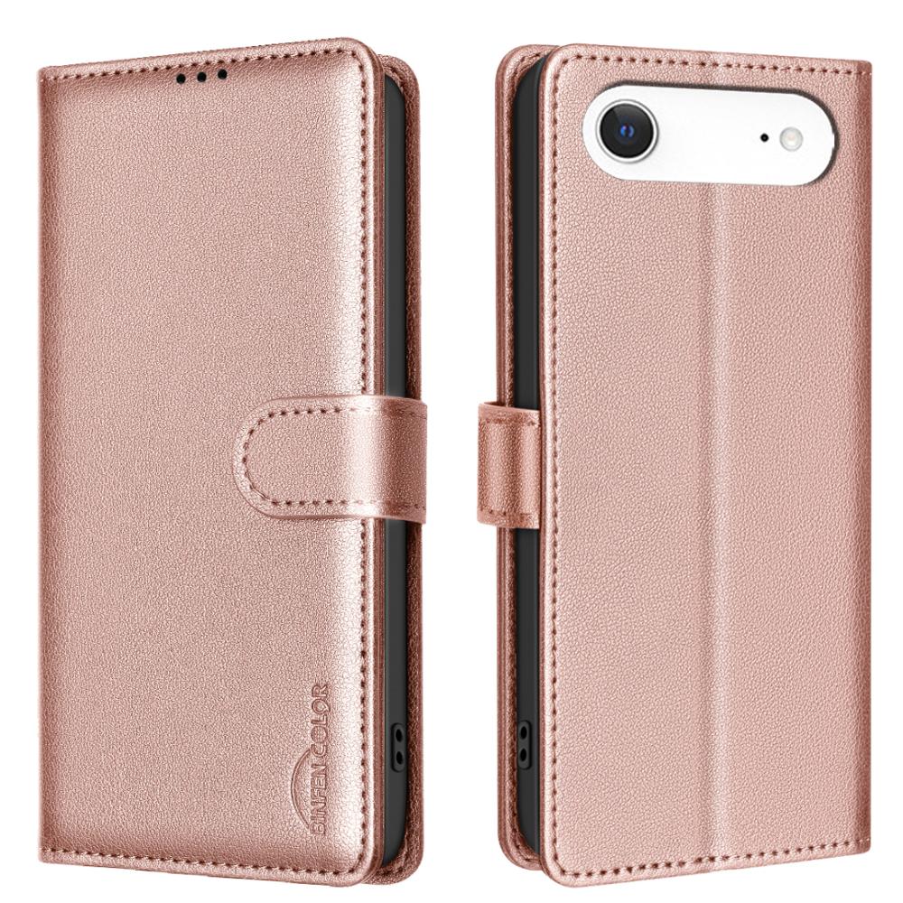 BINFEN BINFEN iPhone Air Fodral RFID Läder Roséguld