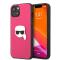 Karl Lagerfeld Karl Lagerfeld iPhone 13 Mini Skal PU Läder Karl Head Rosa