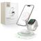 Tech-Protect Tech-Protect 15W Qi 3in1 Magnetisk MagSafe Laddare Vit